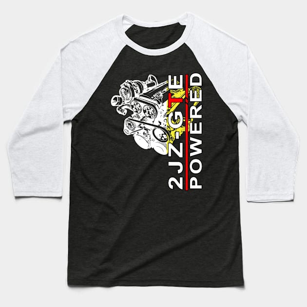 Supra 2JZ GTE Powered Baseball T-Shirt by gaplexio